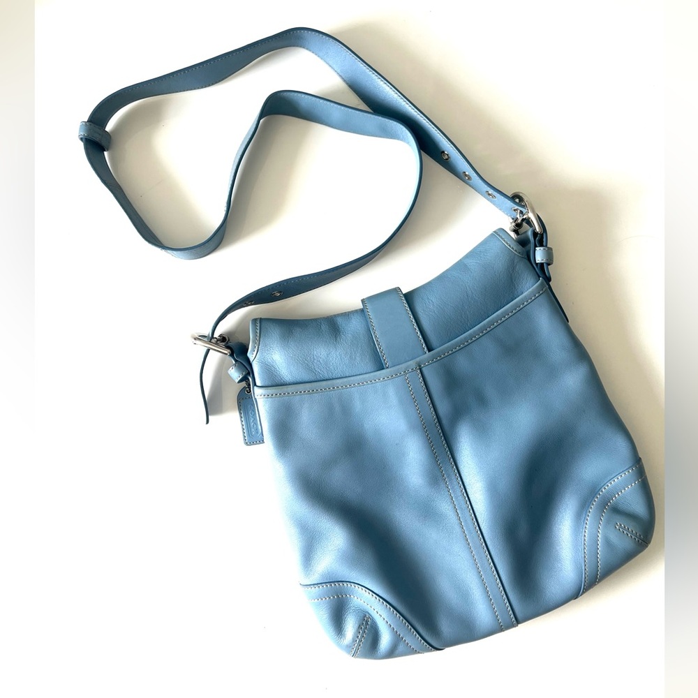 Coach Blue Hobo Crossbody Buckle Bag - Picture 4 of 7